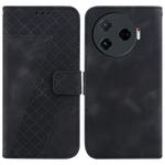 For Tecno Camon 30 Pro 5G / CL8 Seven-shaped Embossed Leather Phone Case(Black)