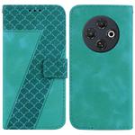 For Tecno Spark 30C Seven-shaped Embossed Leather Phone Case(Green)