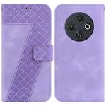 For Tecno Spark 30C Seven-shaped Embossed Leather Phone Case(Purple)