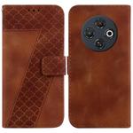 For Tecno Spark 30C Seven-shaped Embossed Leather Phone Case(Brown)