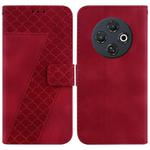 For Tecno Spark 30C Seven-shaped Embossed Leather Phone Case(Red)
