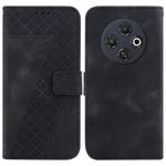 For Tecno Spark 30C Seven-shaped Embossed Leather Phone Case(Black)