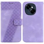 For Tecno Spark Go 1 / Pop 9 Pro Seven-shaped Embossed Leather Phone Case(Purple)