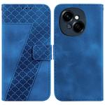 For Tecno Spark Go 1 / Pop 9 Pro Seven-shaped Embossed Leather Phone Case(Blue)