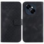 For Tecno Spark Go 1 / Pop 9 Pro Seven-shaped Embossed Leather Phone Case(Black)
