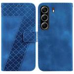 For Tecno Camon 40 Seven-shaped Embossed Leather Phone Case(Blue)