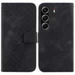 For Tecno Camon 40 Seven-shaped Embossed Leather Phone Case(Black)
