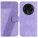 For Tecno Spark 30 4G Seven-shaped Embossed Leather Phone Case(Purple)