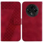 For Tecno Spark 30 4G Seven-shaped Embossed Leather Phone Case(Red)