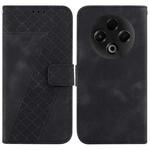 For Tecno Spark 30 4G Seven-shaped Embossed Leather Phone Case(Black)