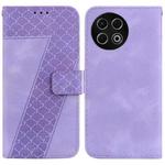 For Tecno Spark 30 Pro Seven-shaped Embossed Leather Phone Case(Purple)