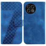 For Tecno Spark 30 Pro Seven-shaped Embossed Leather Phone Case(Blue)