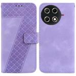 For Tecno Camon 30S / Camon 30S Pro Seven-shaped Embossed Leather Phone Case(Purple)