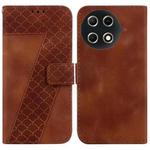 For Tecno Camon 30S / Camon 30S Pro Seven-shaped Embossed Leather Phone Case(Brown)