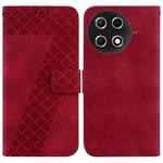 For Tecno Camon 30S / Camon 30S Pro Seven-shaped Embossed Leather Phone Case(Red)