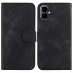 For Tecno Pop 10 / Spark Go 2 4G Seven-shaped Embossed Leather Phone Case(Black)