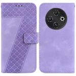 For Tecno Pop 9 5G / Spark 30C 5G Seven-shaped Embossed Leather Phone Case(Purple)