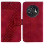 For Tecno Pop 9 5G / Spark 30C 5G Seven-shaped Embossed Leather Phone Case(Red)