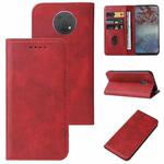 For Nokia G10 Magnetic Closure Leather Phone Case(Red)