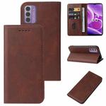 For Nokia G42 Magnetic Closure Leather Phone Case(Brown)