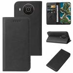 For Nokia X20 / X10 Magnetic Closure Leather Phone Case(Black)