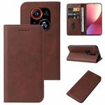 For Tecno Phantom X2 Pro Magnetic Closure Leather Phone Case(Brown)