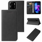 For TECNO Pop 7 Pro Magnetic Closure Leather Phone Case(Black)