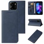 For TECNO Pop 7 Pro Magnetic Closure Leather Phone Case(Blue)