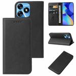 For Tecno Spark 10 Magnetic Closure Leather Phone Case(Black)