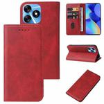 For Tecno Spark 10 Magnetic Closure Leather Phone Case(Red)