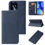 For Tecno Spark 10 Pro Magnetic Closure Leather Phone Case(Blue)