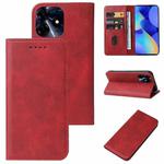 For Tecno Spark 10 Pro Magnetic Closure Leather Phone Case(Red)