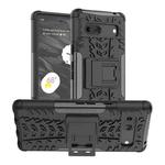 For Google Pixel 7a Tire Texture TPU + PC Phone Case with Holder(Black)