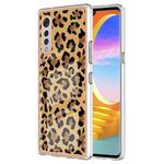 For LG Velvet 5G / 4G / G9 Electroplating Marble Dual-side IMD Phone Case(Leopard Print)