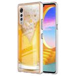 For LG Velvet 5G / 4G / G9 Electroplating Marble Dual-side IMD Phone Case(Draft Beer)