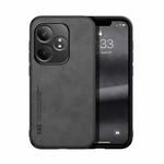 For Realme GT Neo6 Skin Feel Magnetic Leather Back Phone Case(Dark Grey)