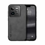 For Realme GT 7 Pro Skin Feel Magnetic Leather Back Phone Case(Dark Grey)