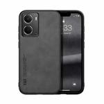 For Realme Neo7x / Realme P3 Global Skin Feel Magnetic Leather Back Phone Case(Dark Grey)