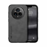 For Realme 14 Pro Skin Feel Magnetic Leather Back Phone Case(Dark Grey)