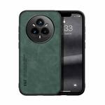 For Realme 14 Pro Skin Feel Magnetic Leather Back Phone Case(Green)