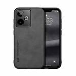 For Realme GT 7 Global Skin Feel Magnetic Leather Back Phone Case(Dark Grey)