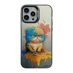 For iPhone 12 Pro Cute Animal Pattern Series PC + TPU Phone Case(Fat Cat)