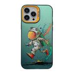 For iPhone 13 Pro Cute Animal Pattern Series PC + TPU Phone Case(Running astronauts)