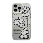 For iPhone 13 Pro Max Cute Animal Pattern Series PC + TPU Phone Case(White Puppy)