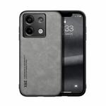 For Xiaomi Redmi Note 13 5G Skin Feel Magnetic Leather Back Phone Case(Light Grey)