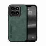 For Xiaomi 14 Skin Feel Magnetic Leather Back Phone Case(Green)