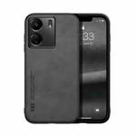 For Xiaomi Redmi 13C Skin Feel Magnetic Leather Back Phone Case(Dark Grey)