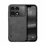 For Xiaomi Redmi K70 Skin Feel Magnetic Leather Back Phone Case(Dark Grey)