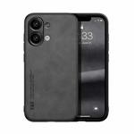 For Xiaomi Redmi Note 13 4G Skin Feel Magnetic Leather Back Phone Case(Dark Grey)