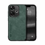 For Xiaomi Redmi Turbo 3 Skin Feel Magnetic Leather Back Phone Case(Green)